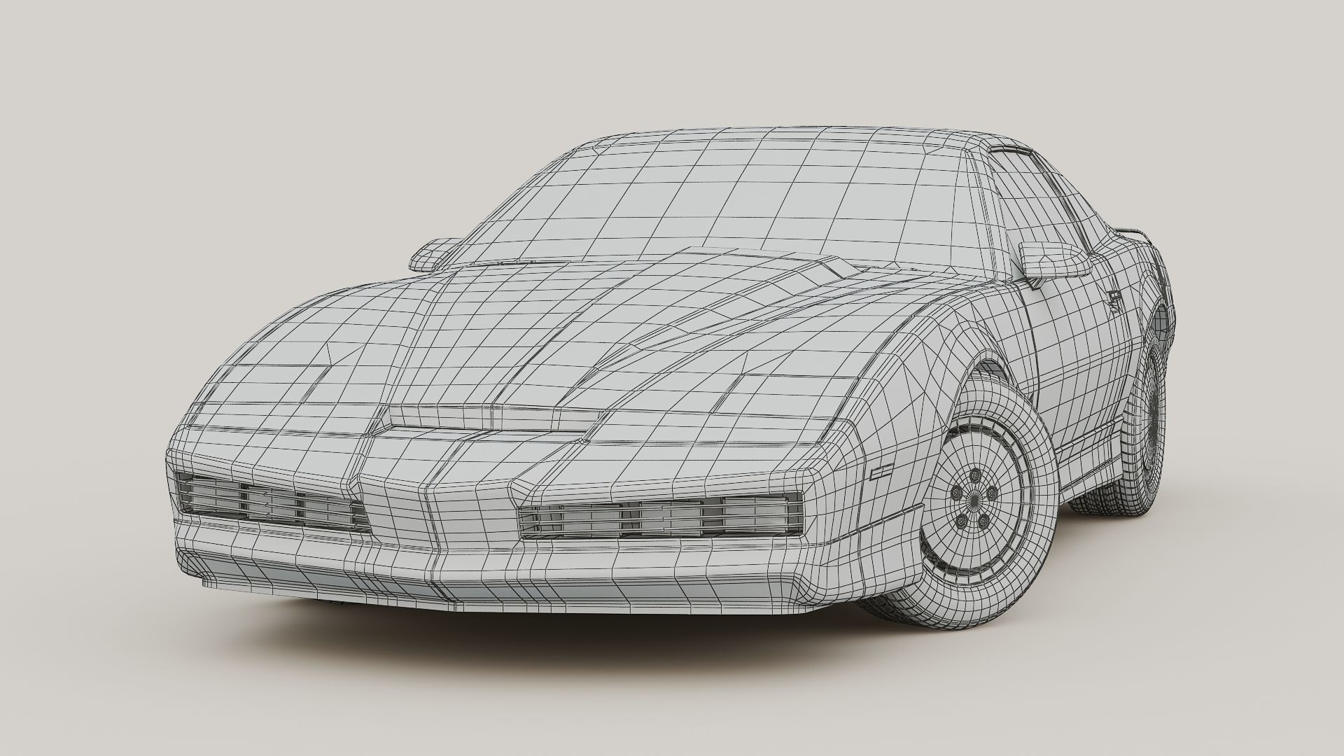 Knight Rider Low-poly 3D model_12