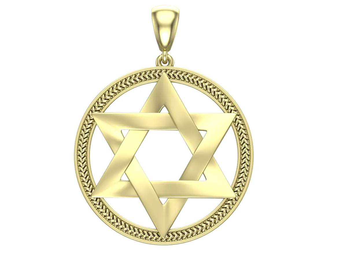  pendant David Star 3D print model_0