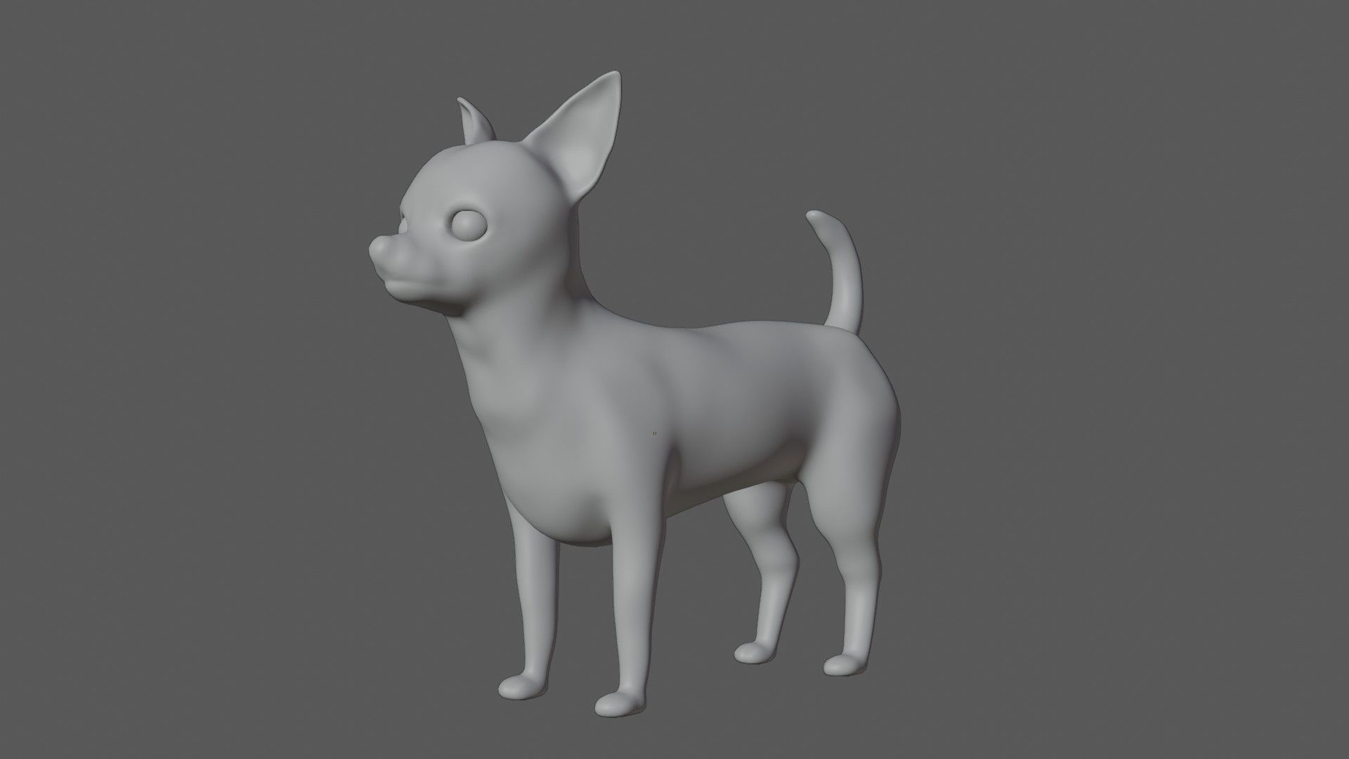 Chihuahua Dog Low-poly 3D model_4