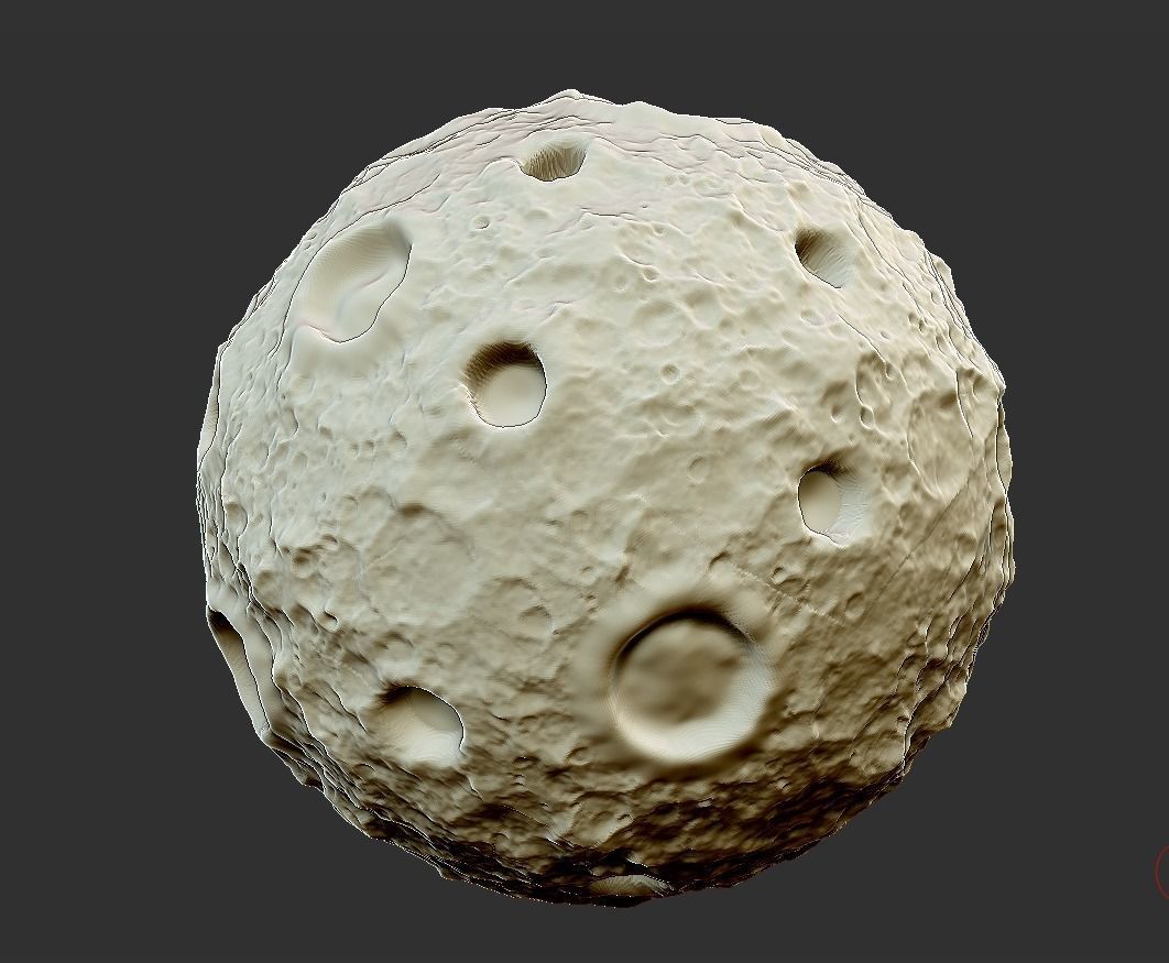 cartoon moon 3D print model_3