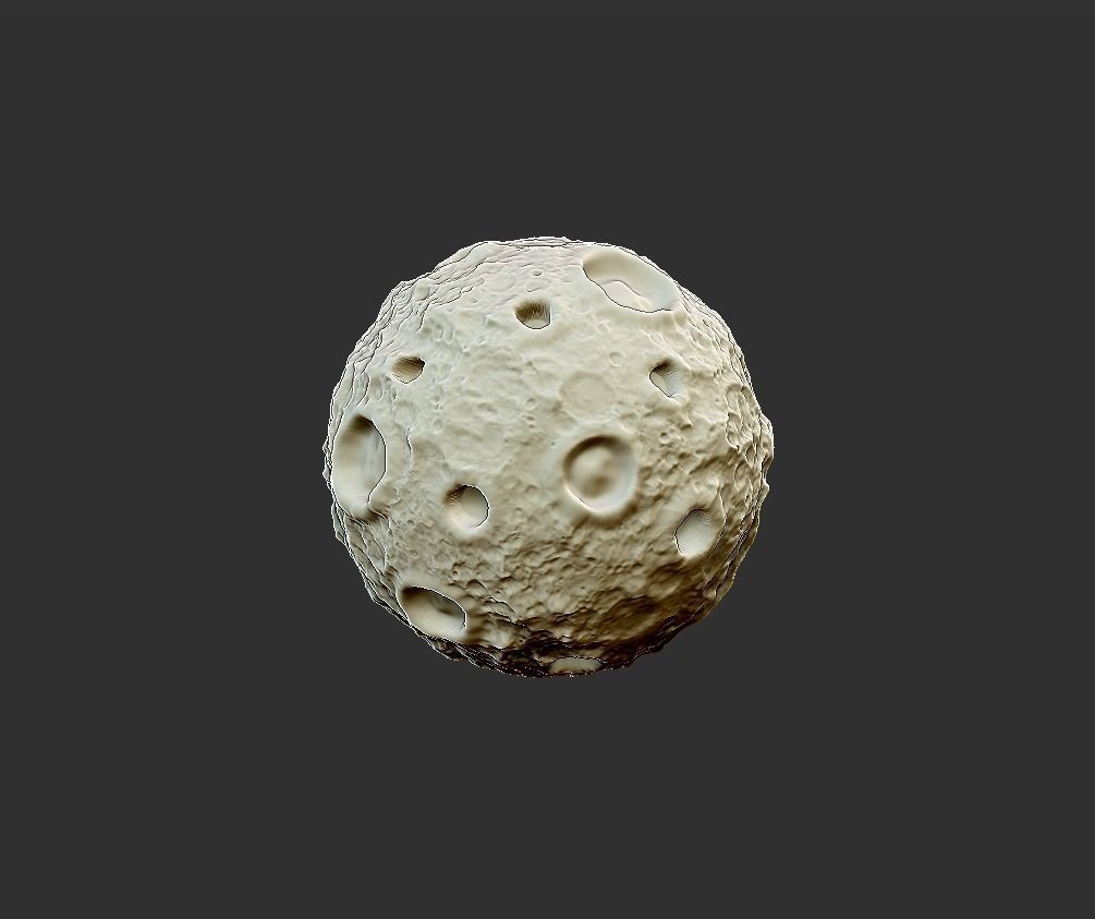 cartoon moon 3D print model_4