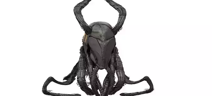 Sci fi Helmet Pipes android 3D model