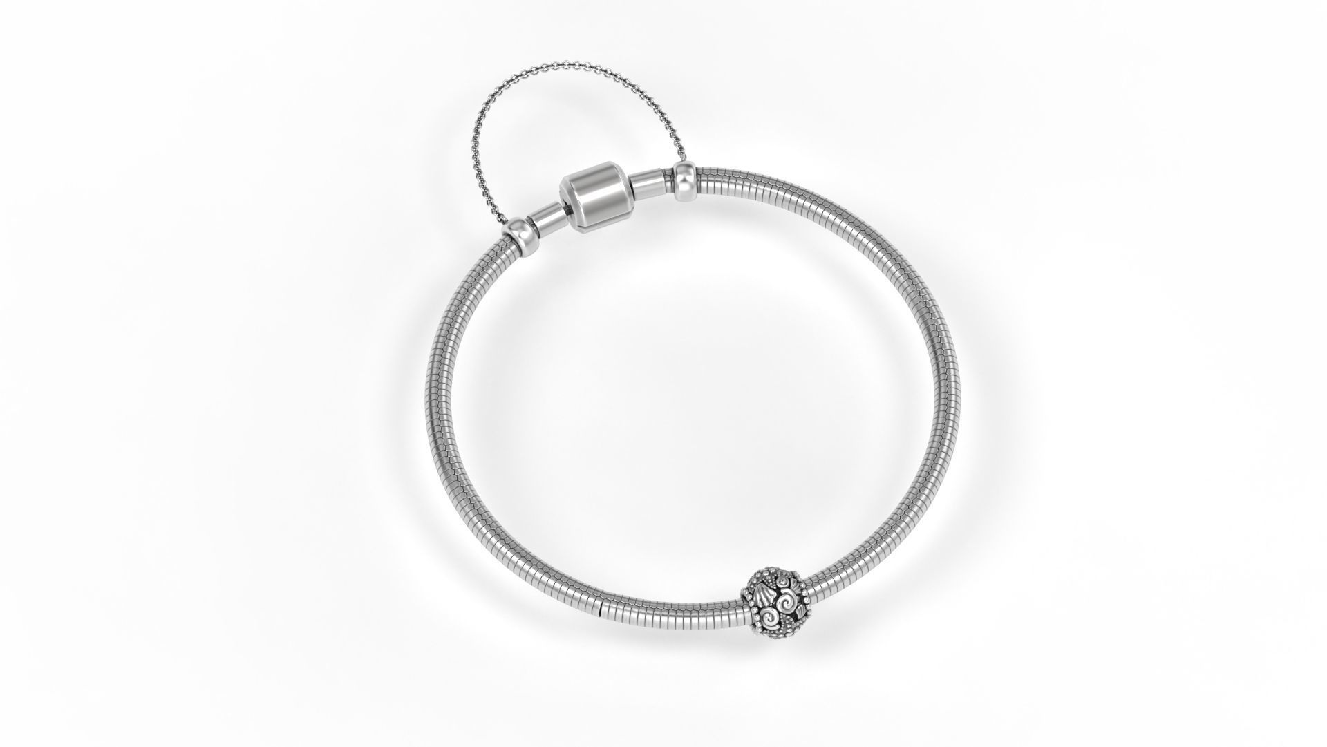 Shell and Starfish rounded charm 3D print model_5