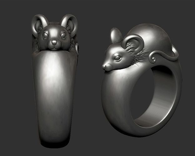 mouse ring 3D print model