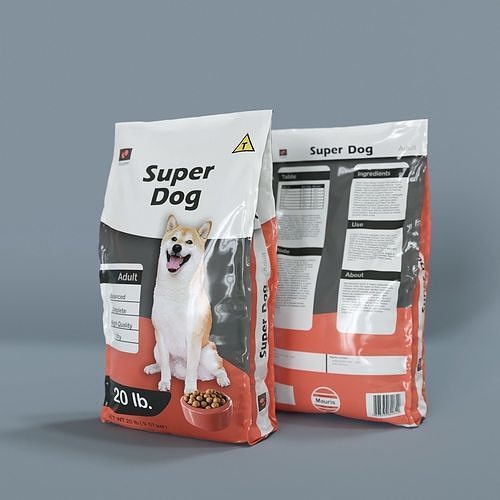 Dog Food Bag 1 3D model