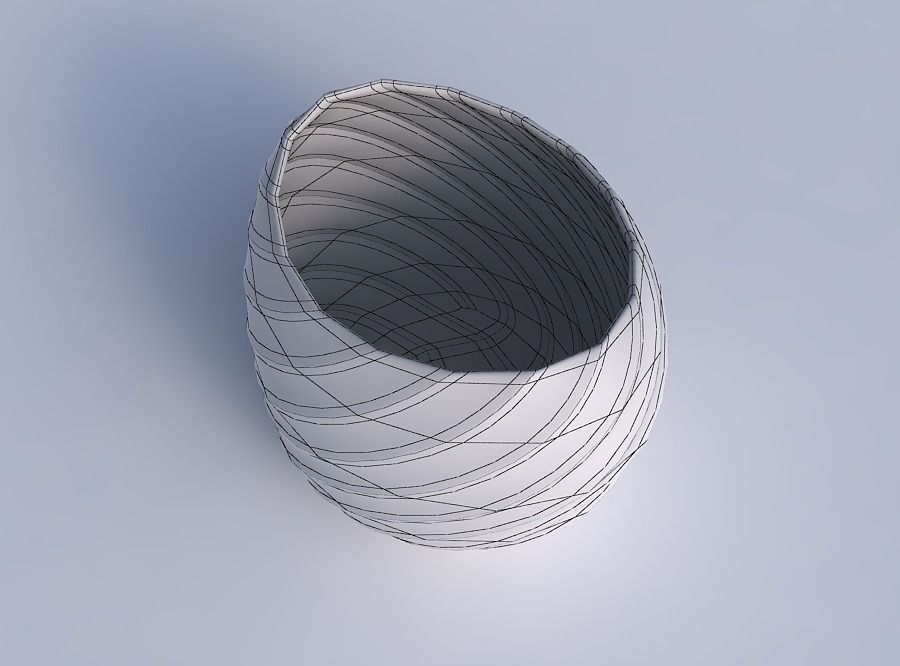 Bowl compressed 2 with twisted bands 3D print model_6