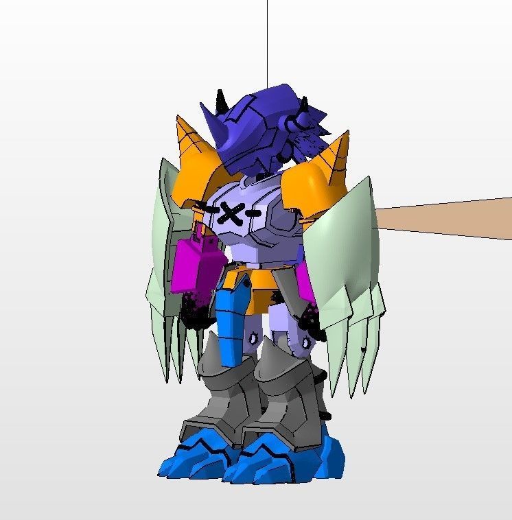 Wargreymon chibi toys 3D print model_10