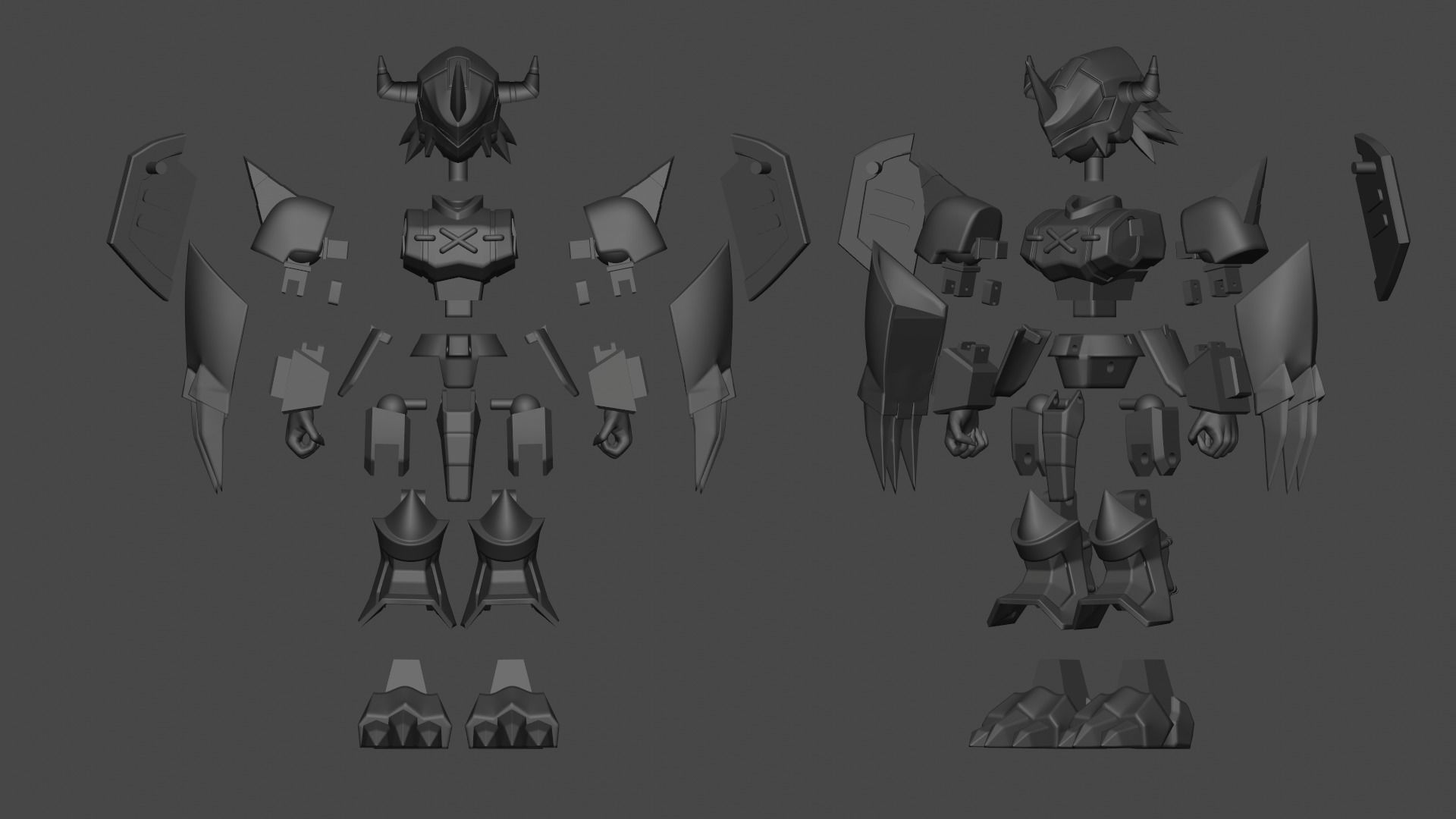 Wargreymon chibi toys 3D print model_5