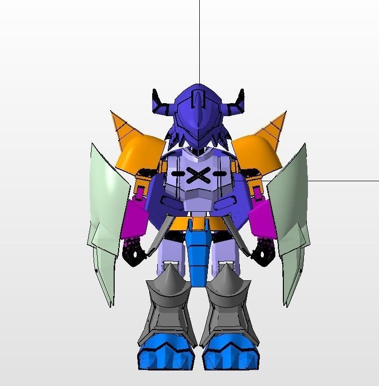 Wargreymon chibi toys 3D print model_7