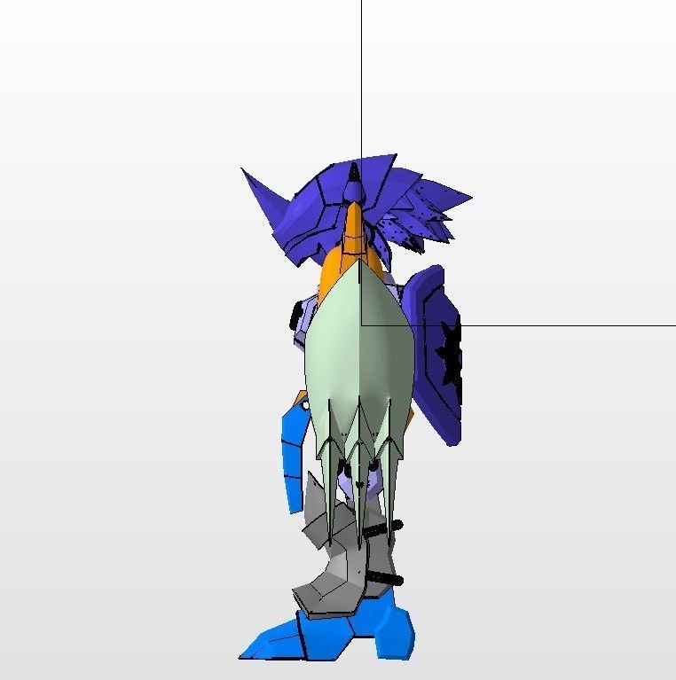 Wargreymon chibi toys 3D print model_8