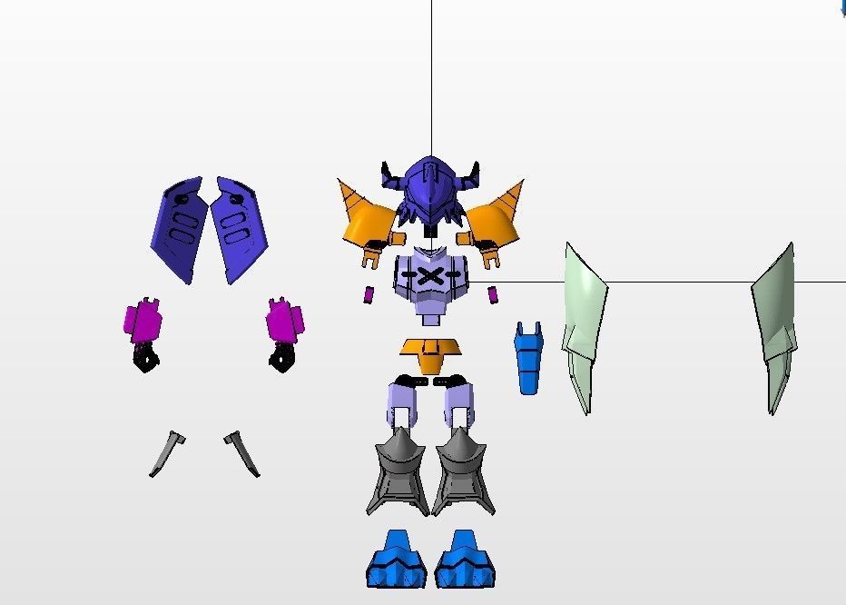 Wargreymon chibi toys 3D print model_6