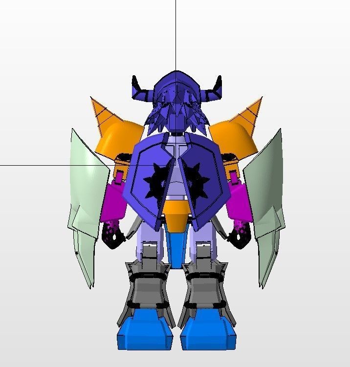 Wargreymon chibi toys 3D print model_9
