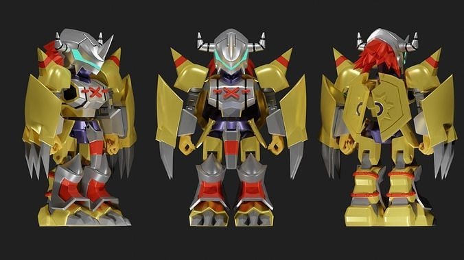Wargreymon chibi toys 3D print model