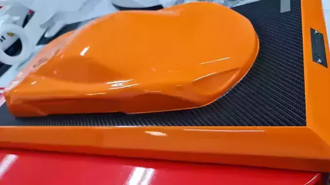 Mclaren Print 3D carbon fiber car - orange 3D print model