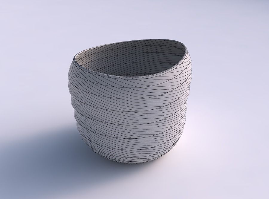Bowl compressed 2 with relaxed large twists 3D print model_5