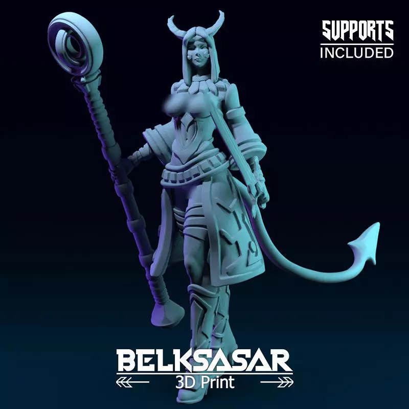 Girl Tiefling Wizard Nude 3D print model_0