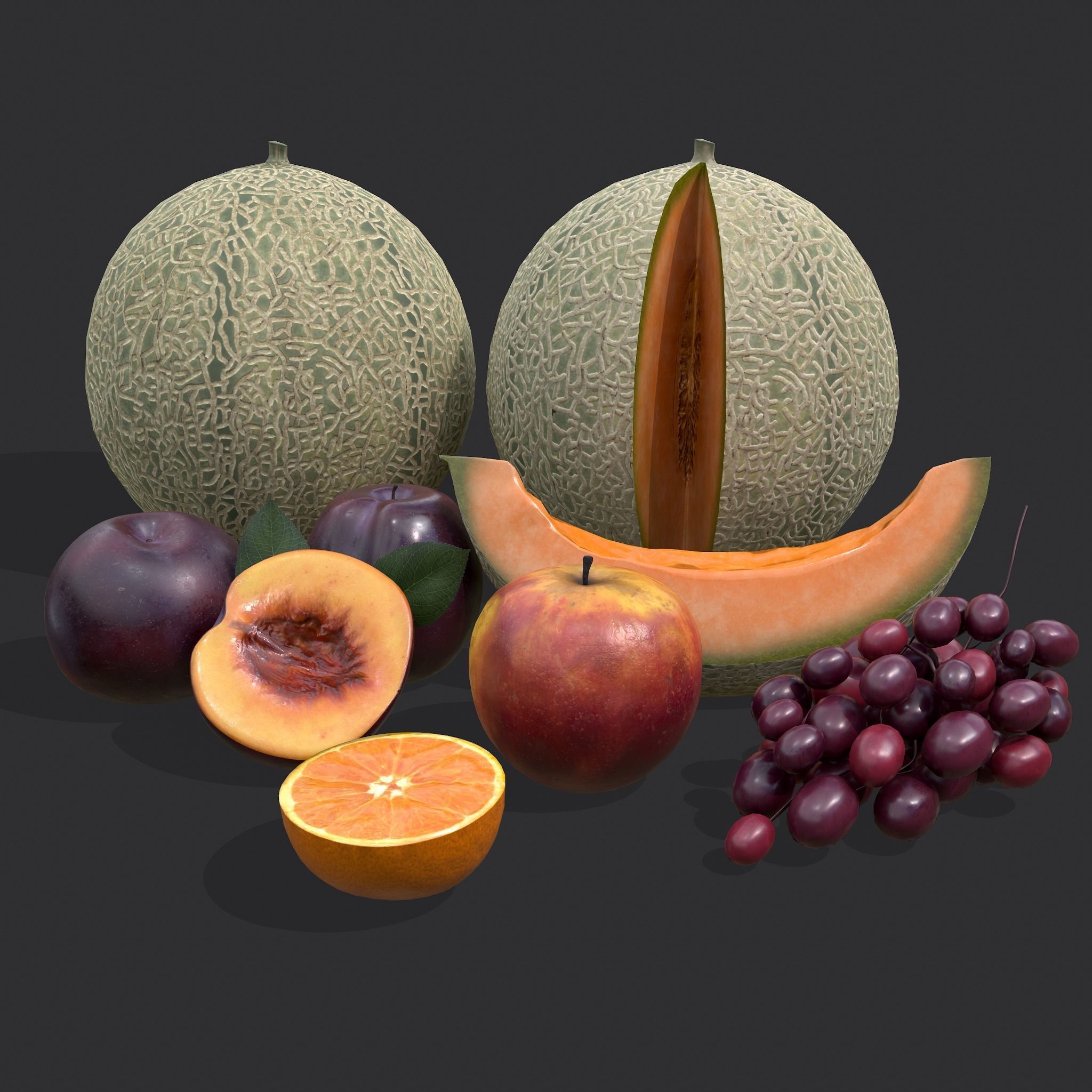 Five Fruits  3D Model Collection_7