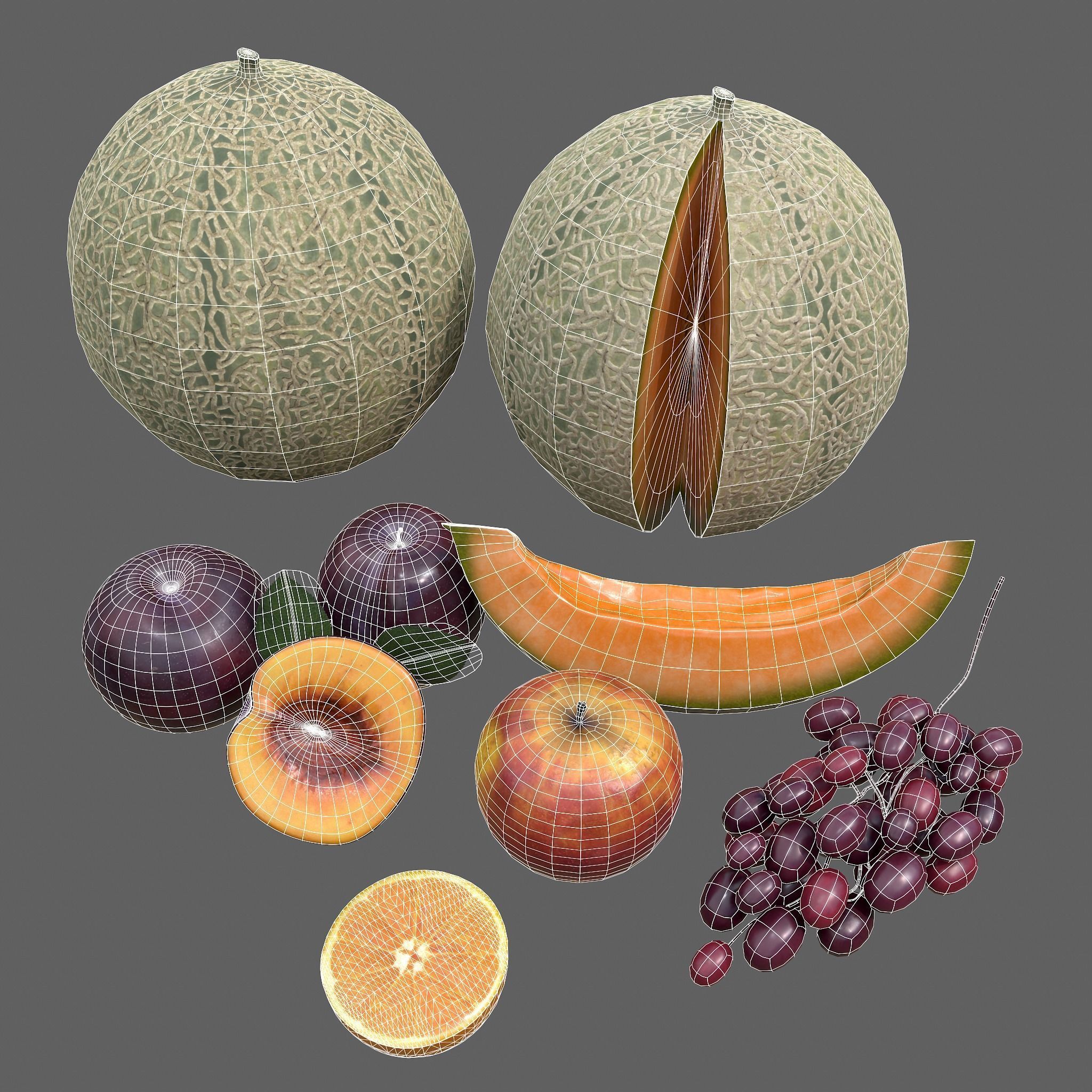 Five Fruits  3D Model Collection_61