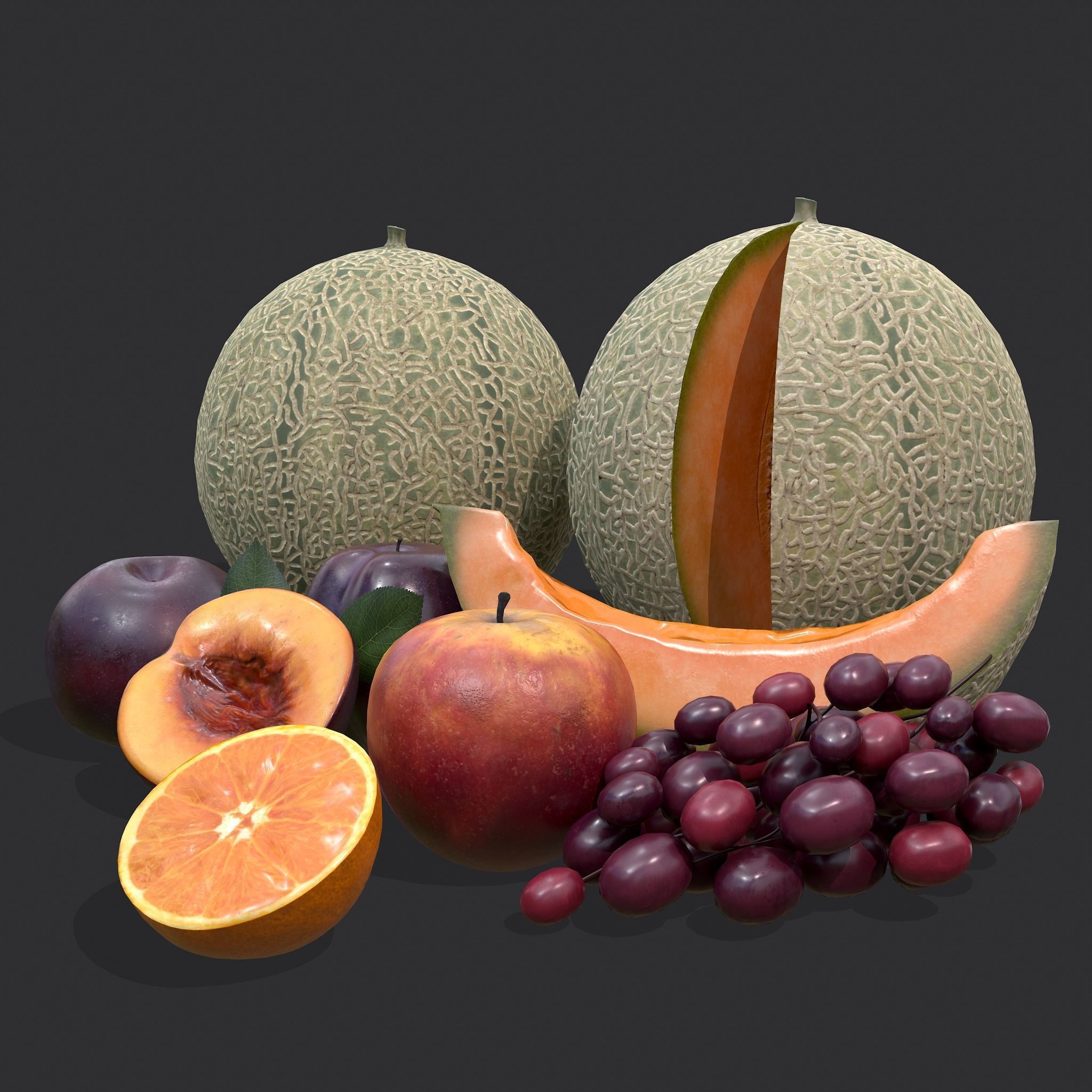 Five Fruits  3D Model Collection_6