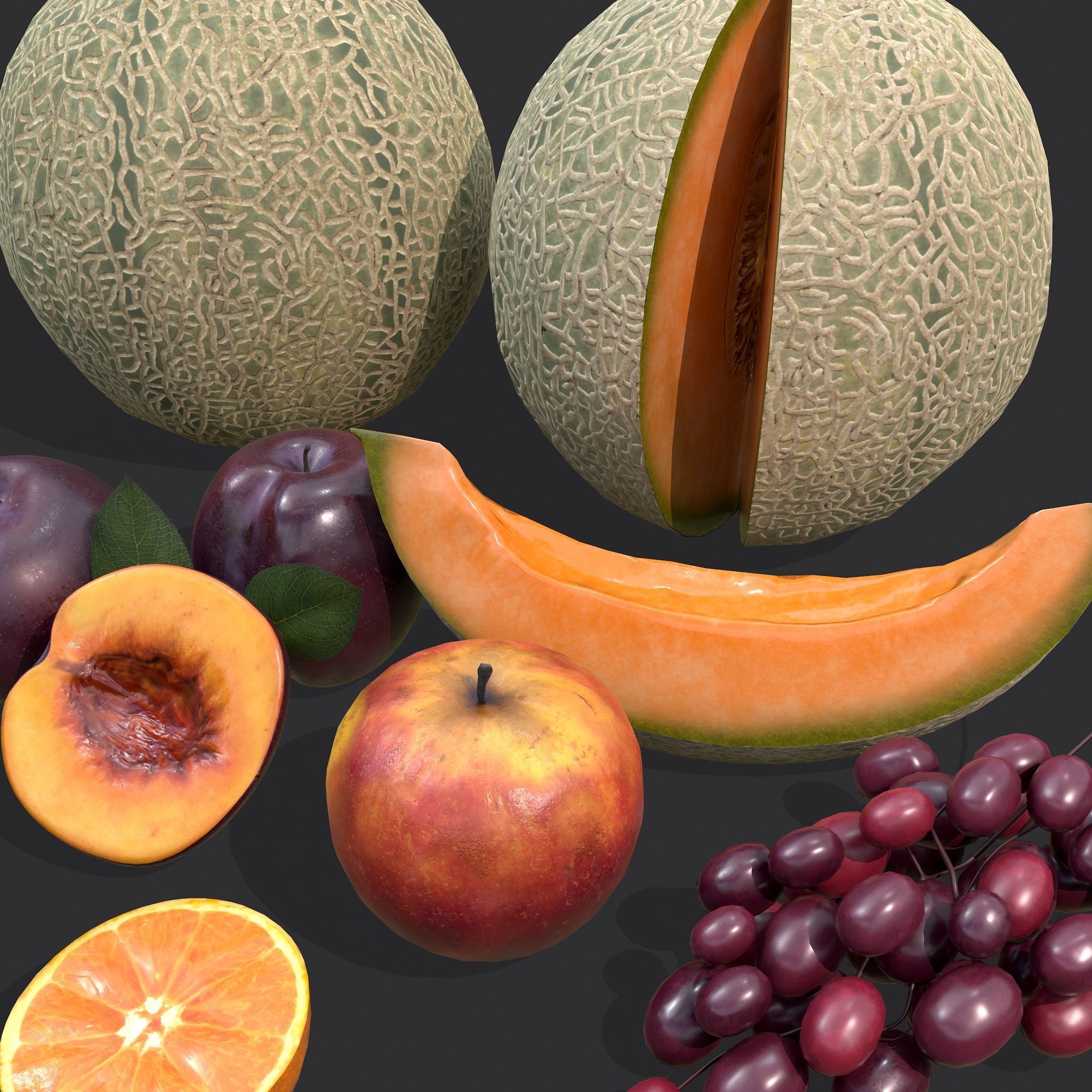 Five Fruits  3D Model Collection_22