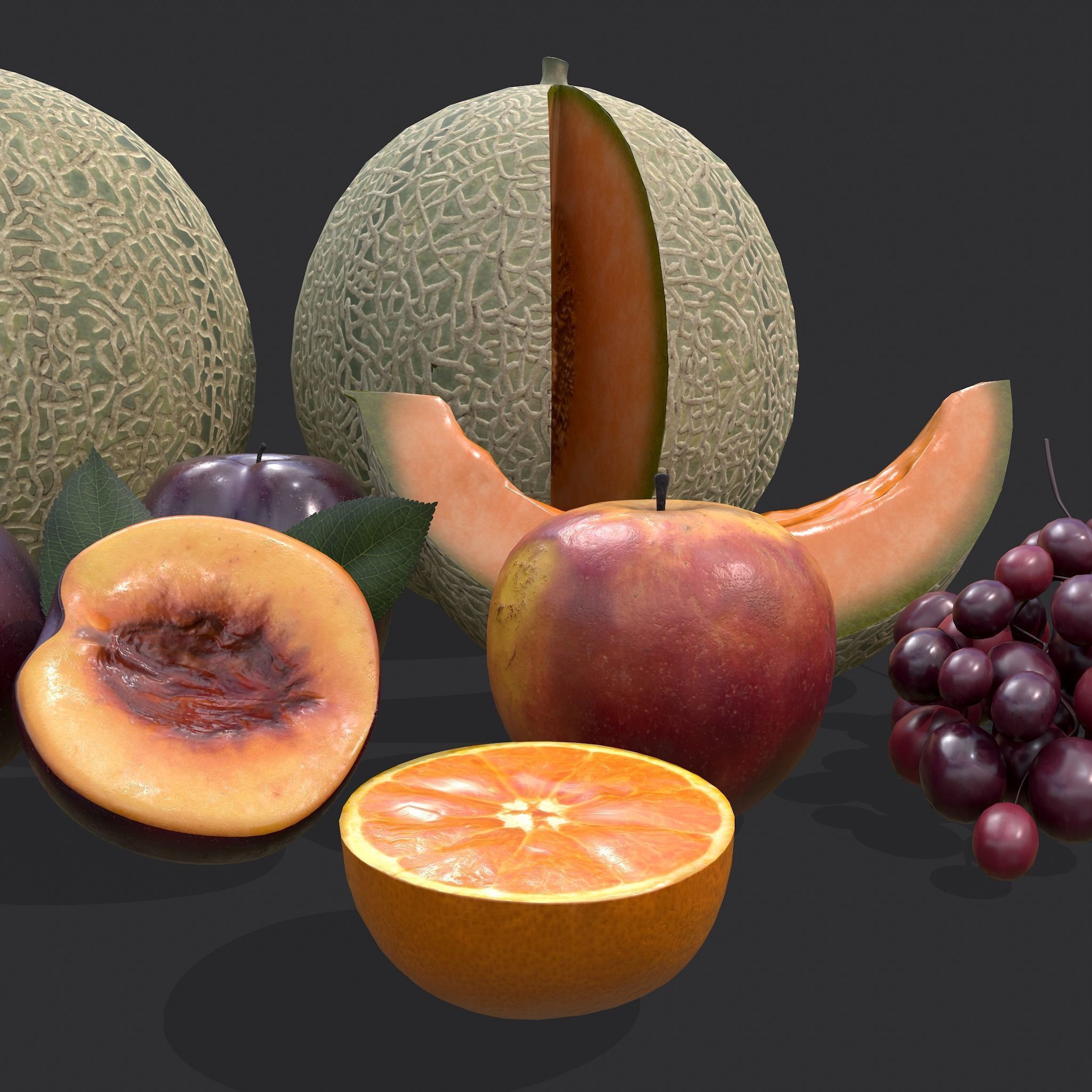 Five Fruits  3D Model Collection_54