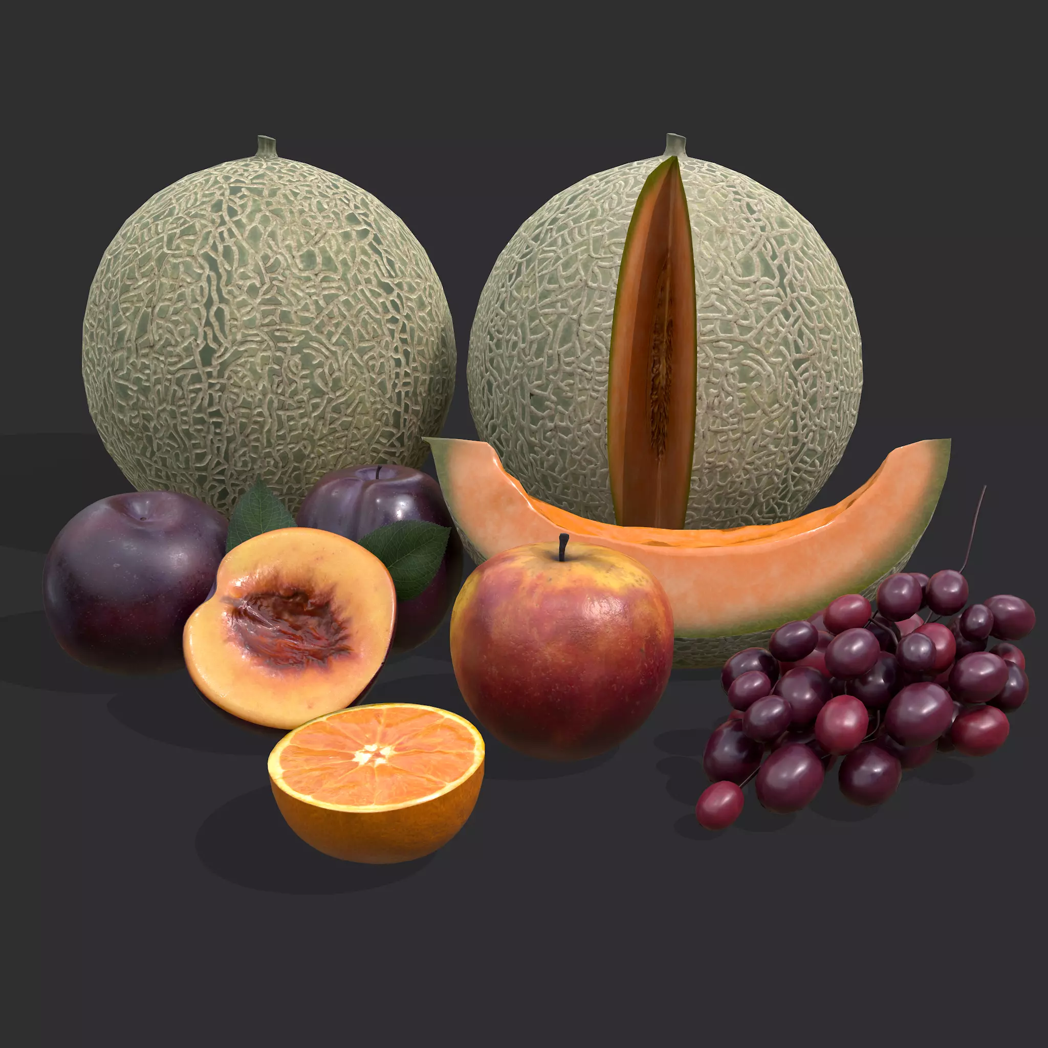 Five Fruits  3D Model Collection_0