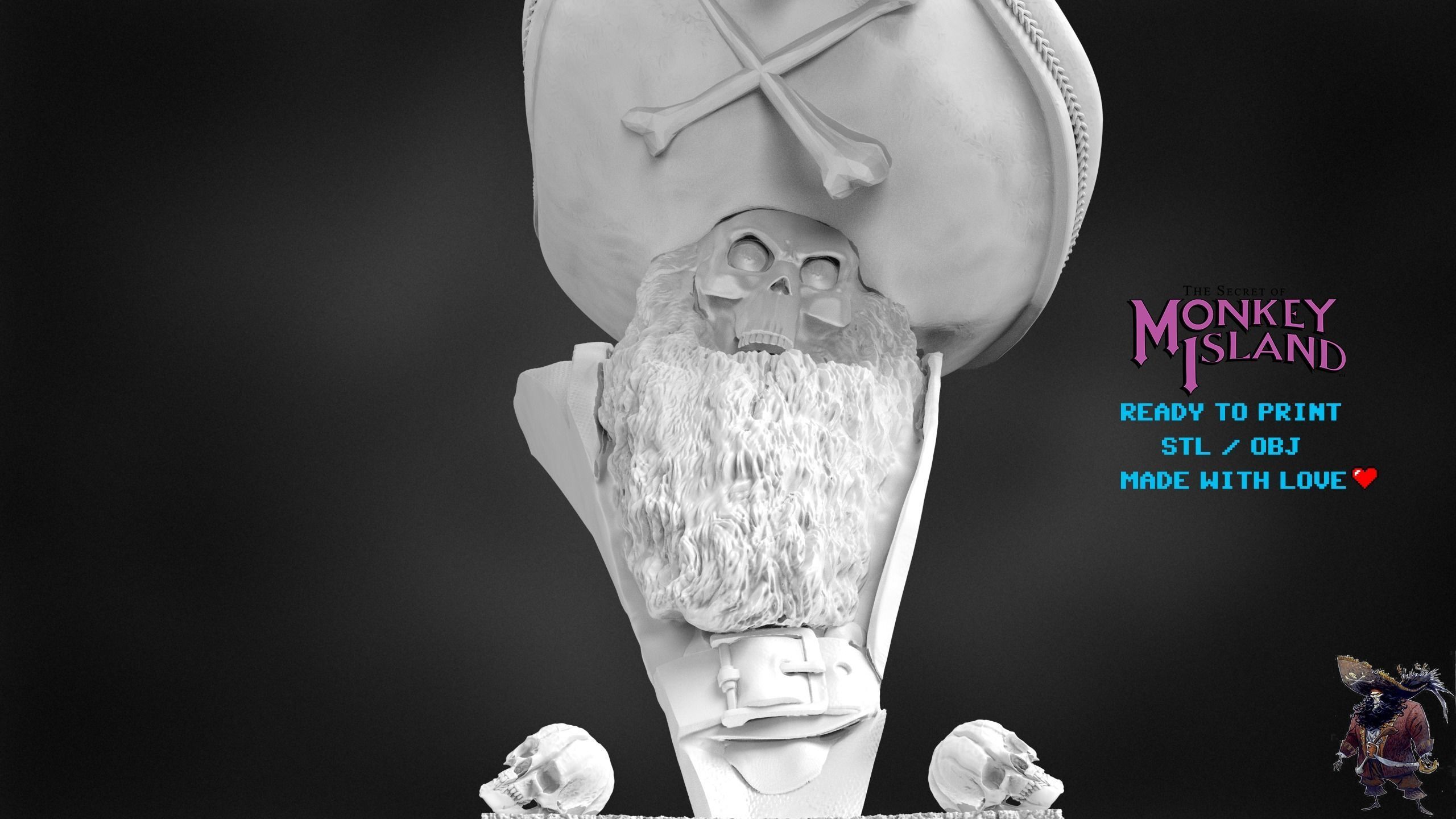 LeChuck Bust 3D PRINT MODEL  3D print model_1