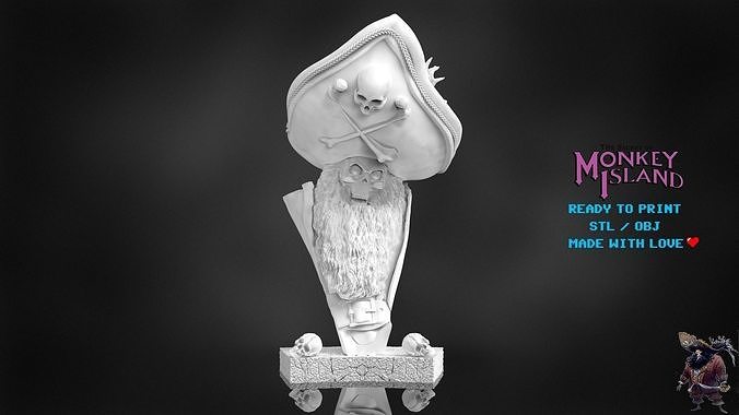 LeChuck Bust 3D PRINT MODEL  3D print model