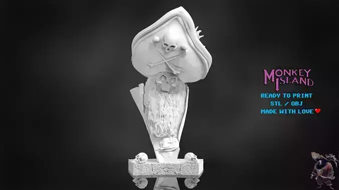 LeChuck Bust 3D PRINT MODEL  3D print model