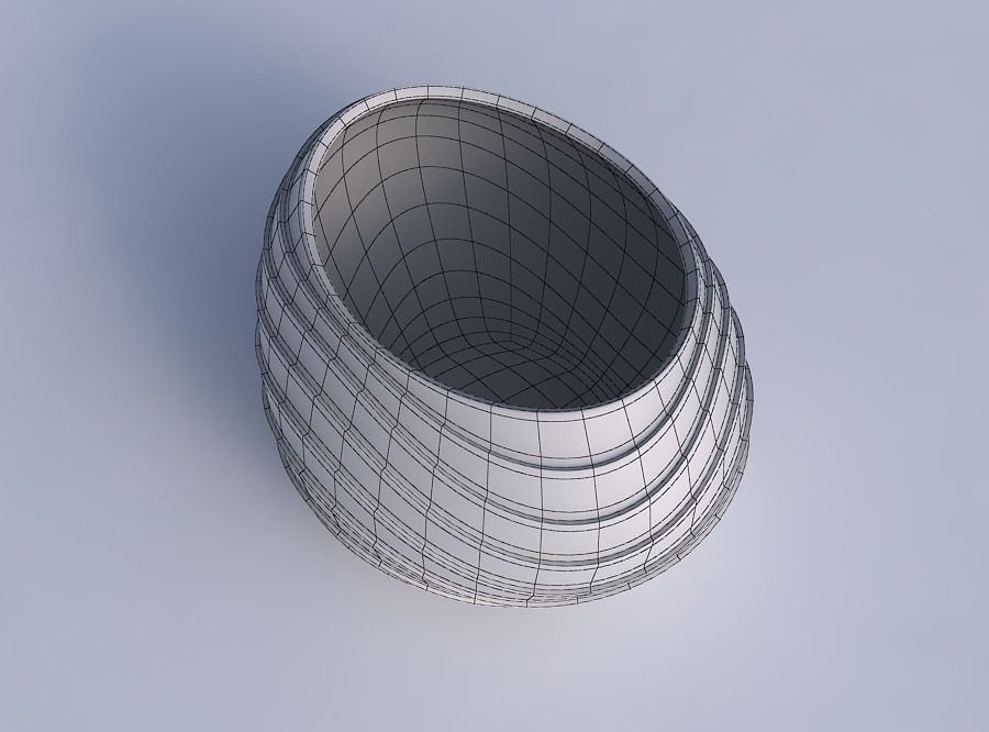 Bowl compressed 2 with horizontal wavy layers 3D print model_6