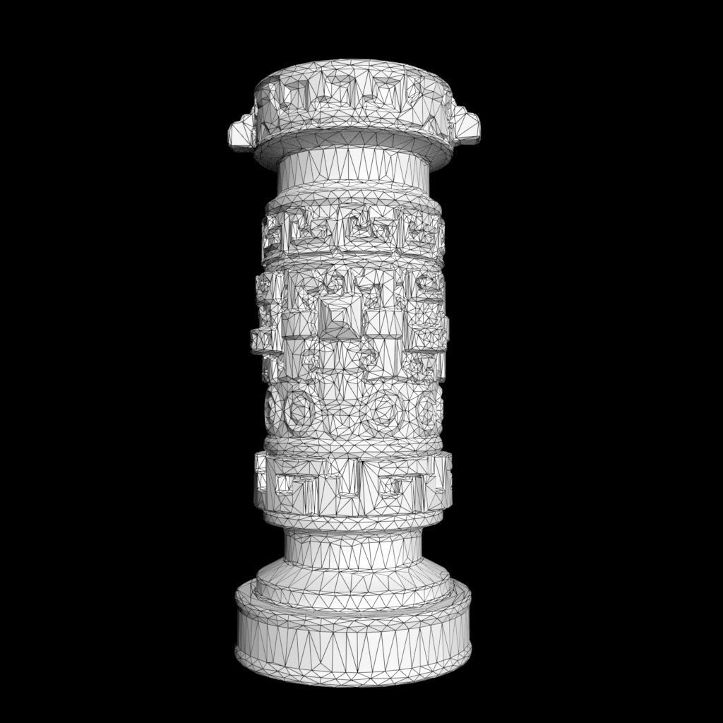 Low poly Mayan Inca Aztec Column Modular Pack 210616 Low-poly 3D model_24