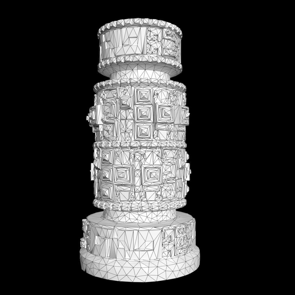 Low poly Mayan Inca Aztec Column Modular Pack 210616 Low-poly 3D model_28