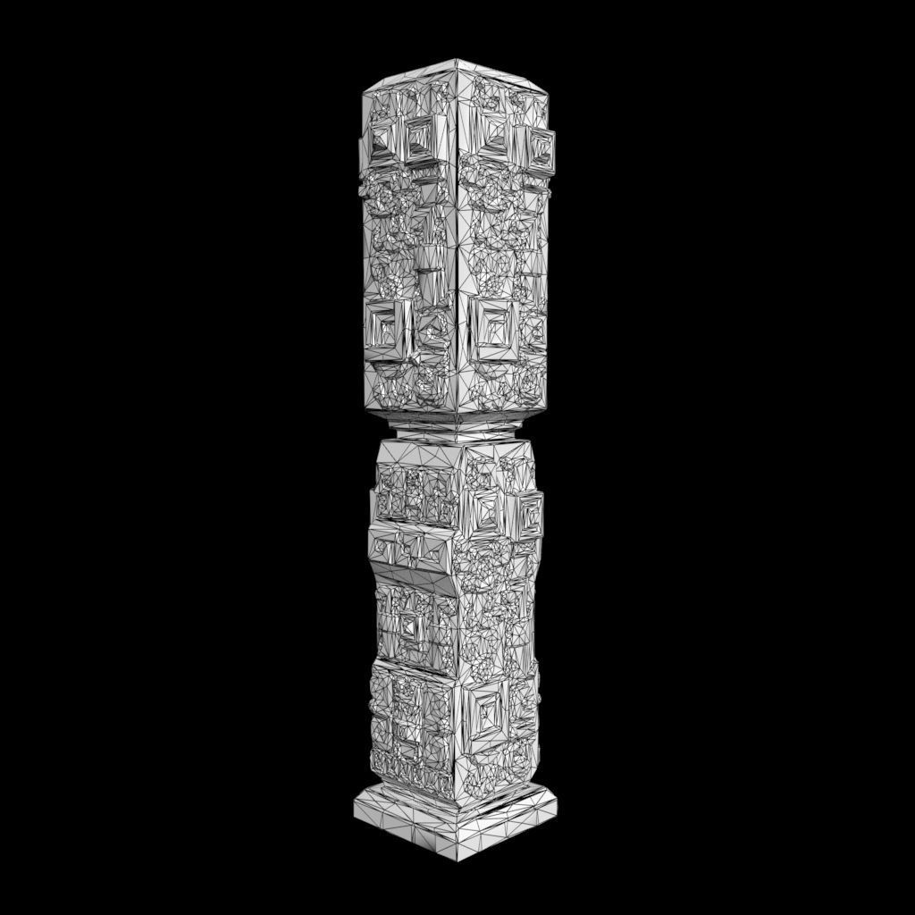 Low poly Mayan Inca Aztec Column Modular Pack 210616 Low-poly 3D model_20