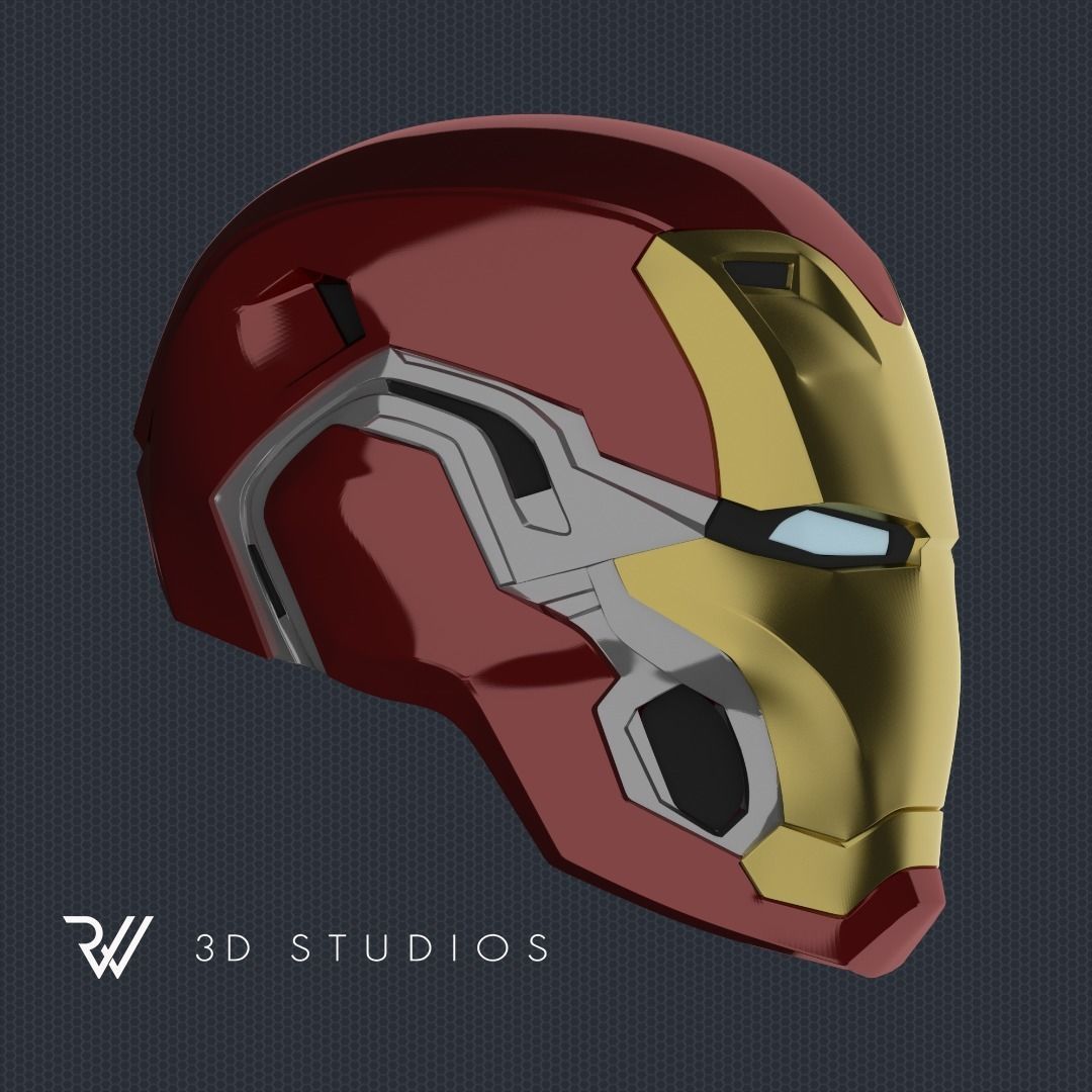 Iron Man Mark 80 Helmet - STL File 3D print model_1