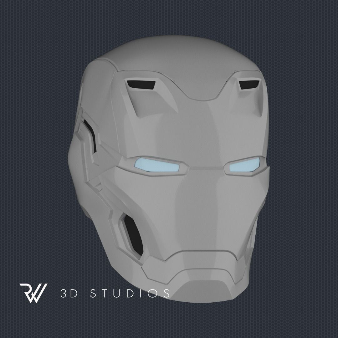 Iron Man Mark 80 Helmet - STL File 3D print model_3