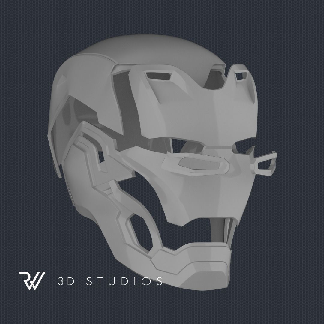 Iron Man Mark 80 Helmet - STL File 3D print model_6