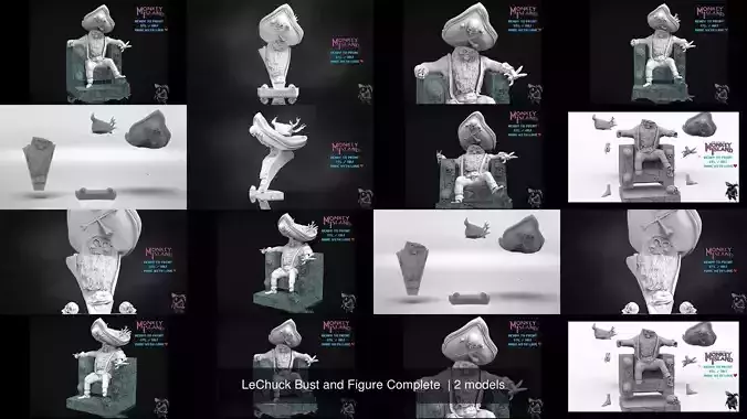 LeChuck Bust and Figure Complete  3D Model Collection