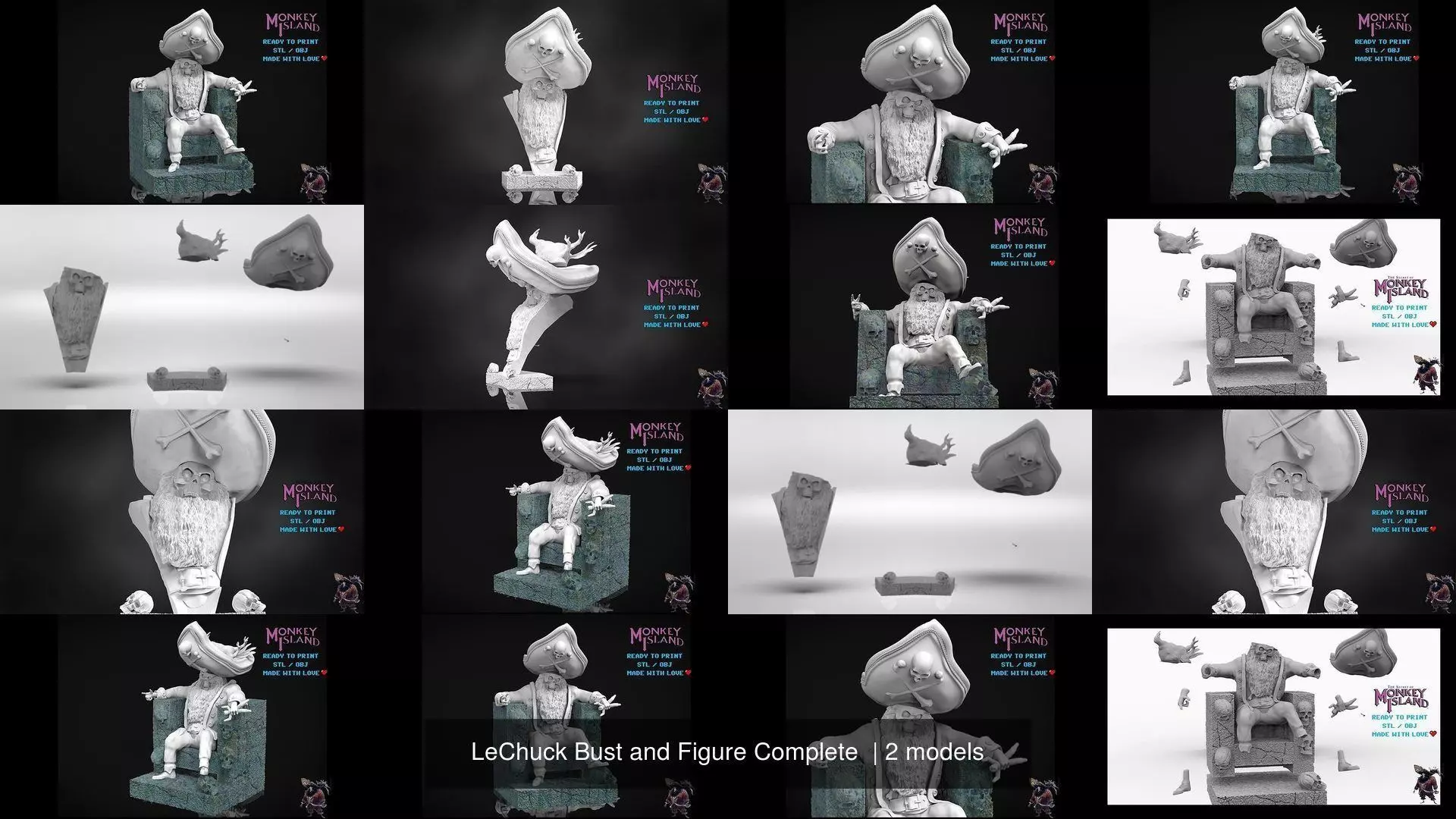 LeChuck Bust and Figure Complete  3D Model Collection_0