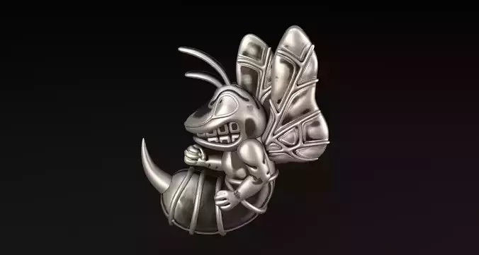 angry bee pendant stl