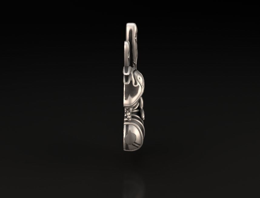 angry bee pendant stl 3D print model_4