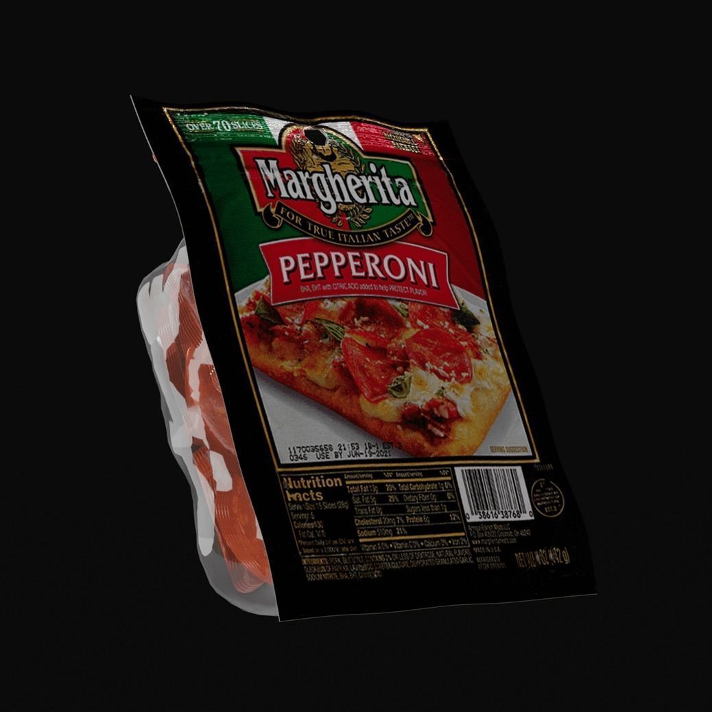 Package of Pepperoni 3D model_2