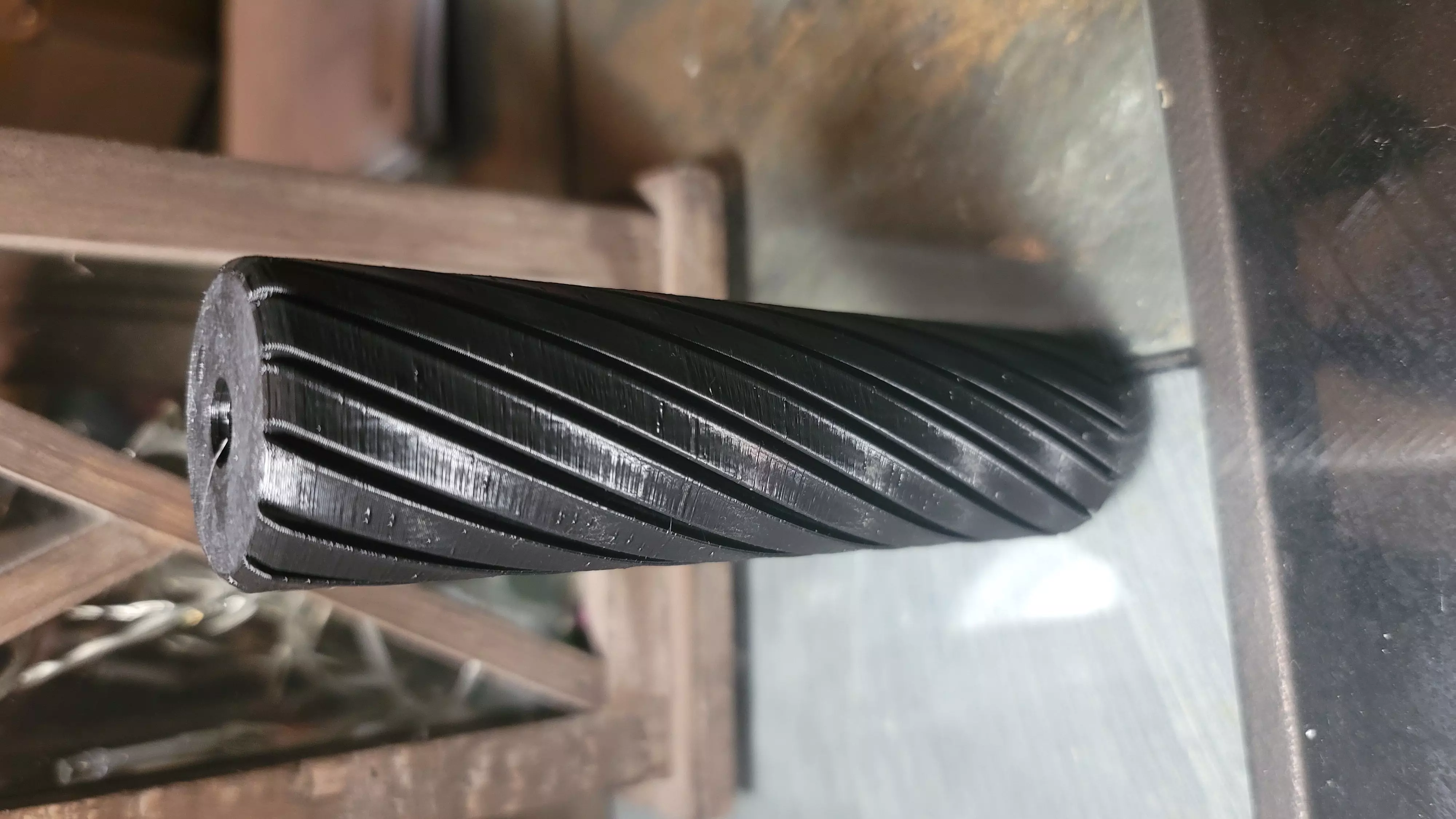 Replica Airsoft Silencer Spiral Slits With 14mm Negative Threads 3D print model