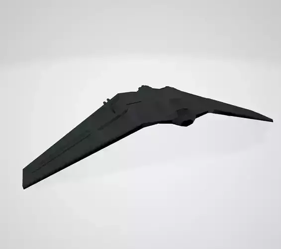 F-302 fighter jet Low-poly 3D model