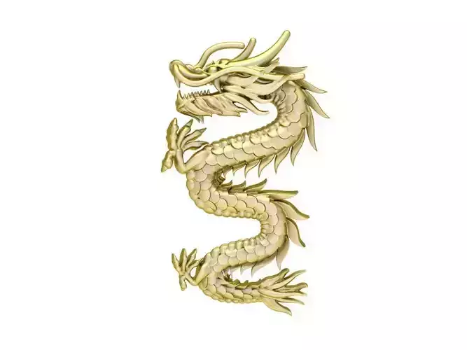 Chinese Dragon Jewelry Component  1586