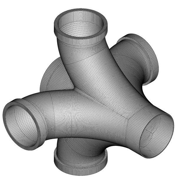 PVC Fitting Four Y BEND 3D print model_4