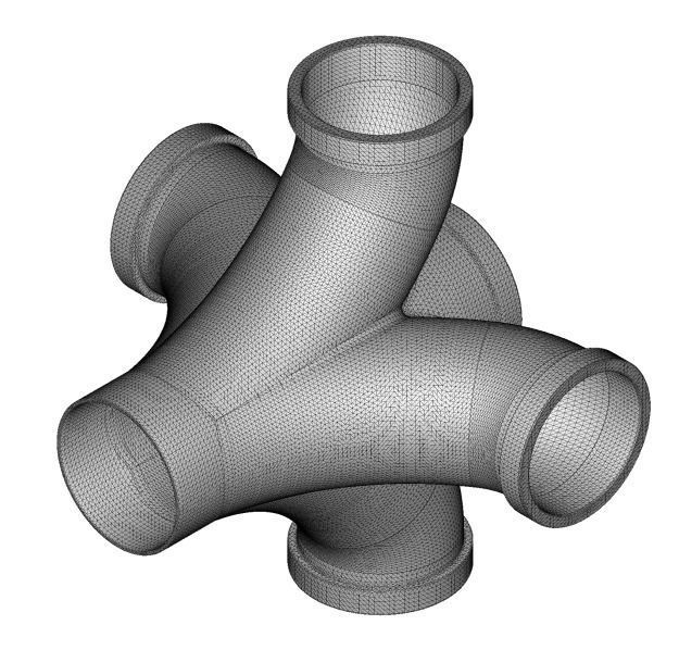 PVC Fitting Four Y BEND 3D print model_3