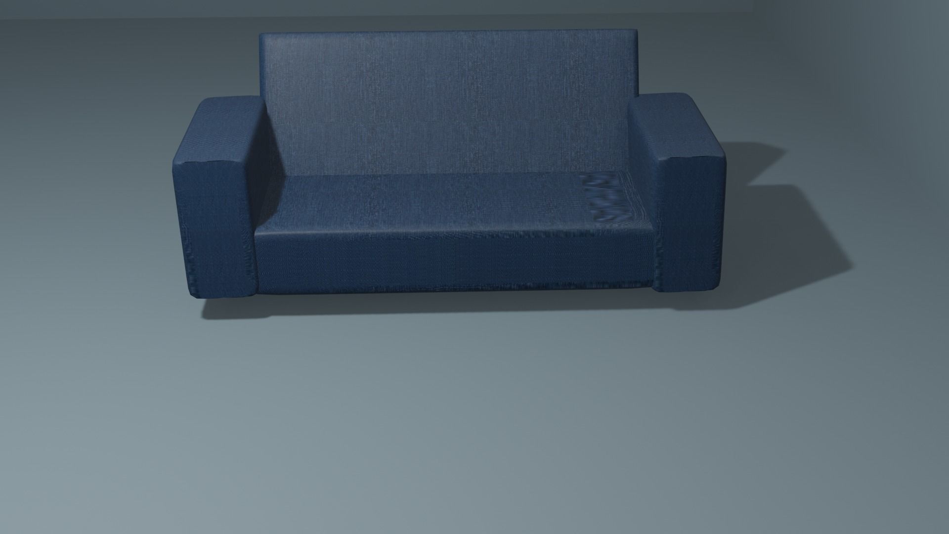 Sofa blue 3D model_2