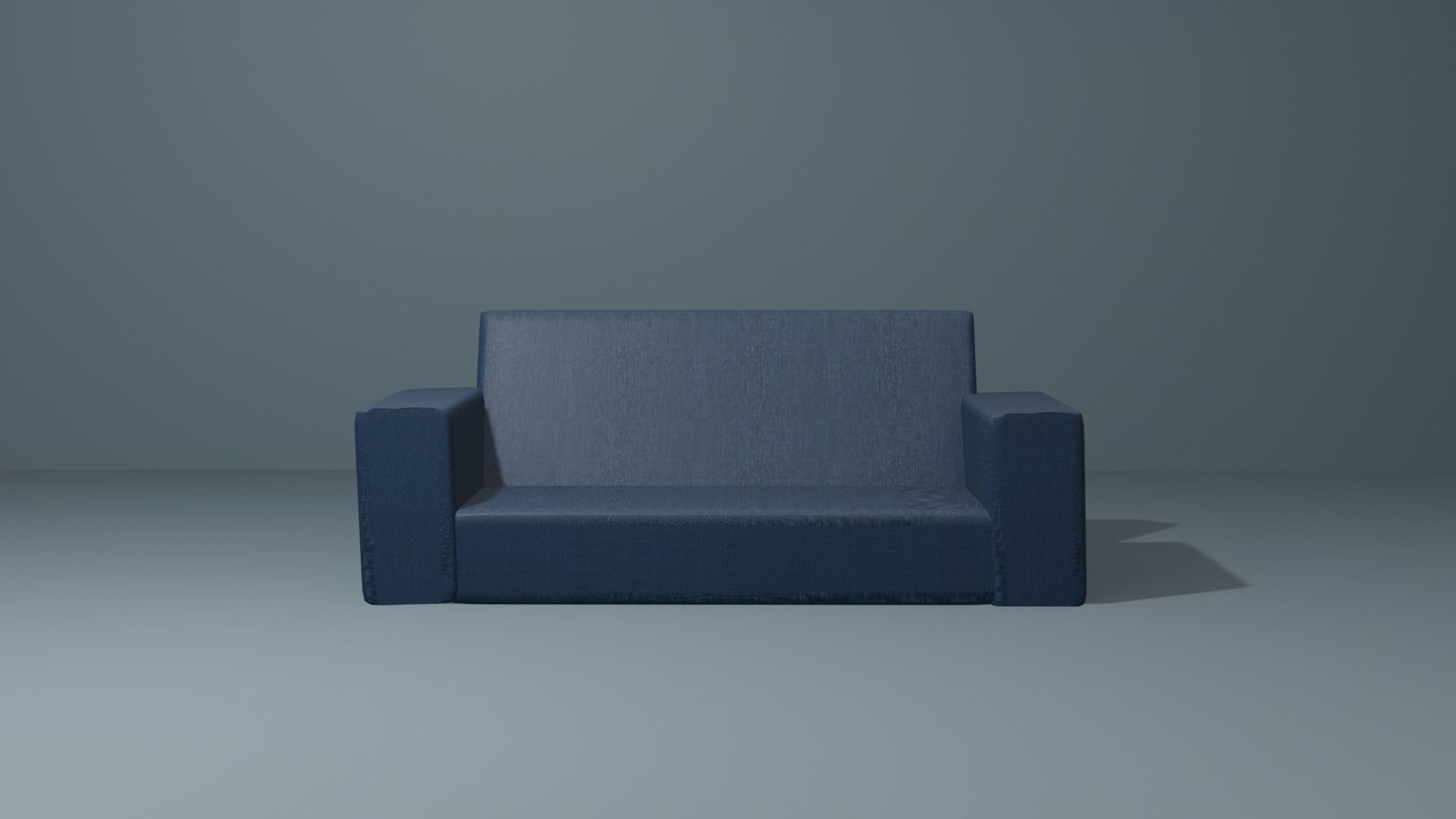 Sofa blue 3D model_1