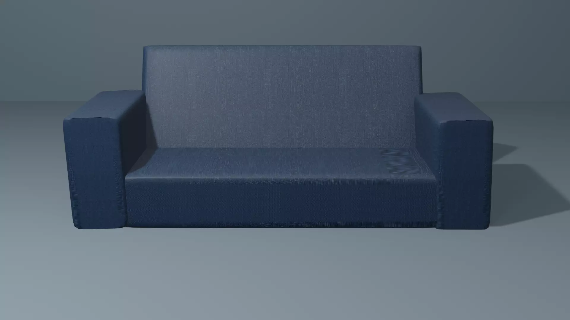 Sofa blue 3D model_0