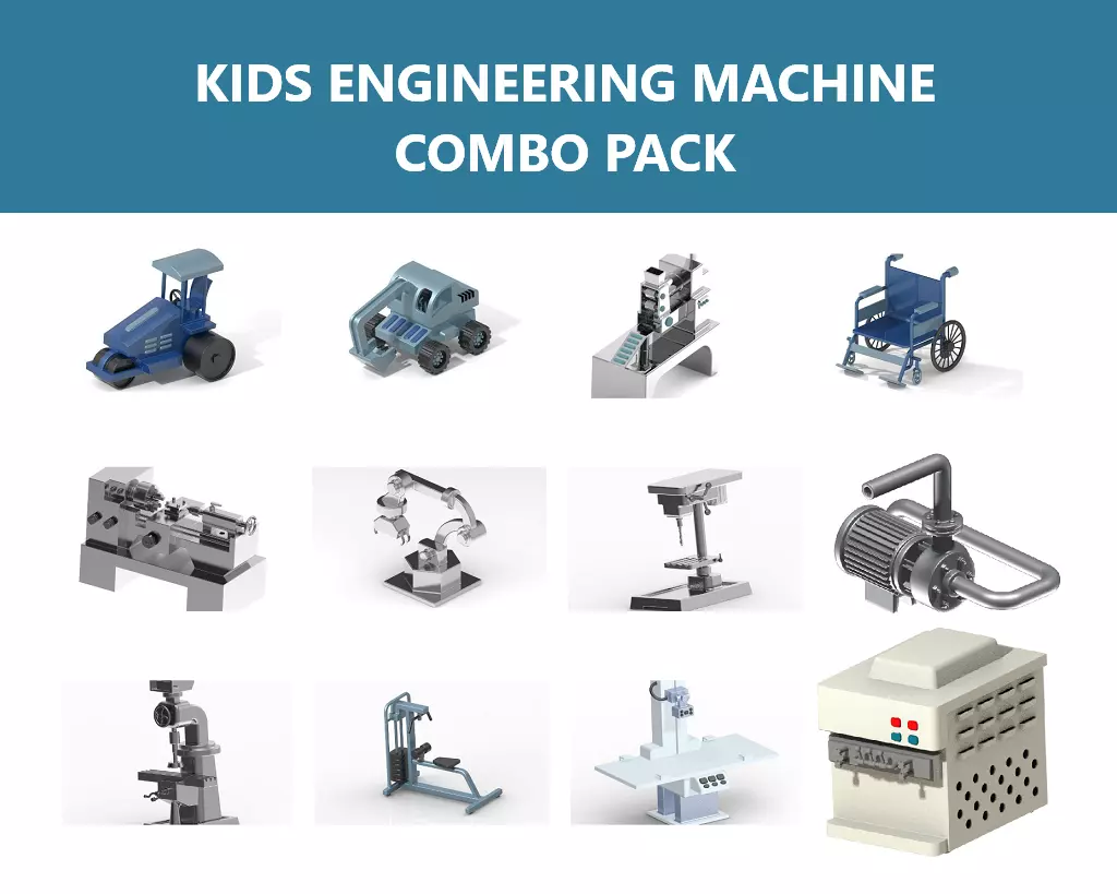 KIDS ENGINEERING MACHINE COMBO PACK 3D Model Collection_0